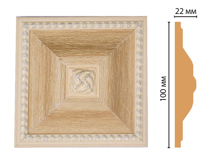 Вставка цветная Decomaster D209-11, 100x100x22 мм Вставка цветная Decomaster D209-11, 100x100x22 мм