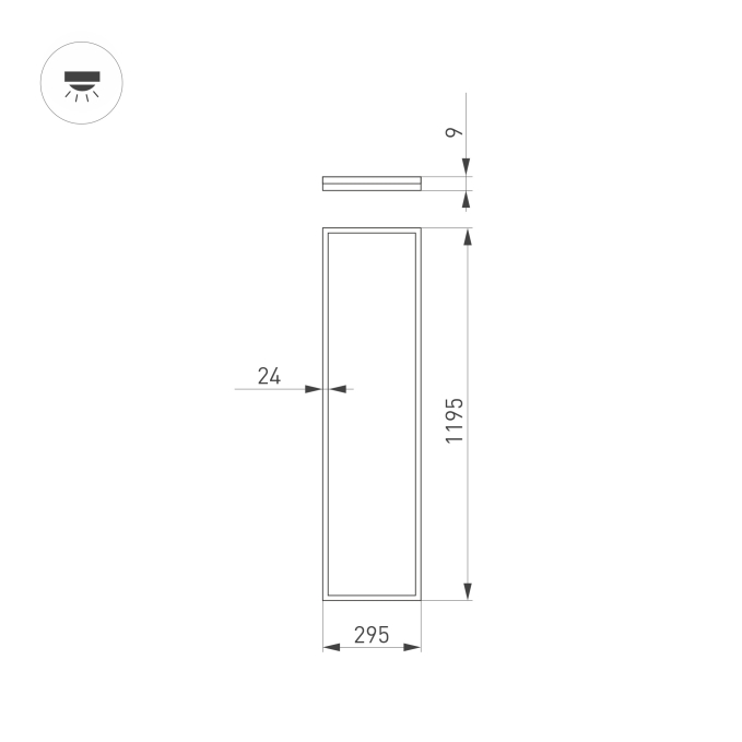 Светильник DL-INTENSO-S300x1200-40W White6000 (WH, 120 deg, CRI90, 230V), Arlight, 043555 Светильник DL-INTENSO-S300x1200-40W White6000 (WH, 120 deg, CRI90, 230V), Arlight, 043555