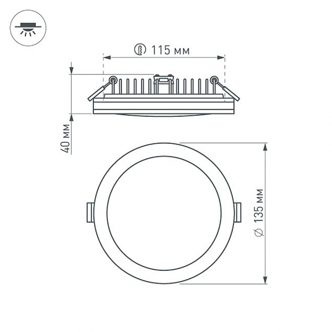 Светодиодная панель LTD-135SOL-20W Day White, Arlight, 020711, изображение 2 Светодиодная панель LTD-135SOL-20W Day White, Arlight, 020711, изображение 2