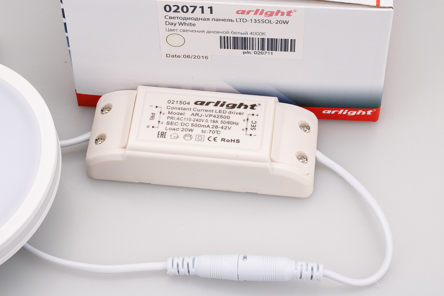 Светодиодная панель LTD-135SOL-20W Day White, Arlight, 020711, изображение 6 Светодиодная панель LTD-135SOL-20W Day White, Arlight, 020711, изображение 6