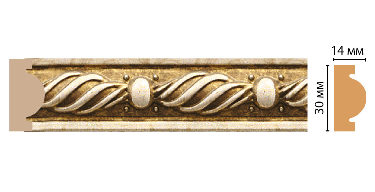 Молдинг Decomaster 157-17 ДМ, 30x13x2400 мм Молдинг Decomaster 157-17 ДМ, 30x13x2400 мм