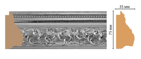 Багет Decomaster 919-1605, 75x35x2900 мм Багет Decomaster 919-1605, 75x35x2900 мм