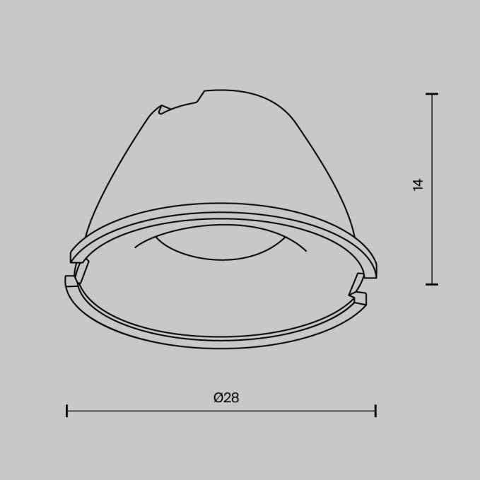 Линза для серии Альфа / Alfa LED 15°, LensD28-15, изображение 4 Линза для серии Альфа / Alfa LED 15°, LensD28-15, изображение 4