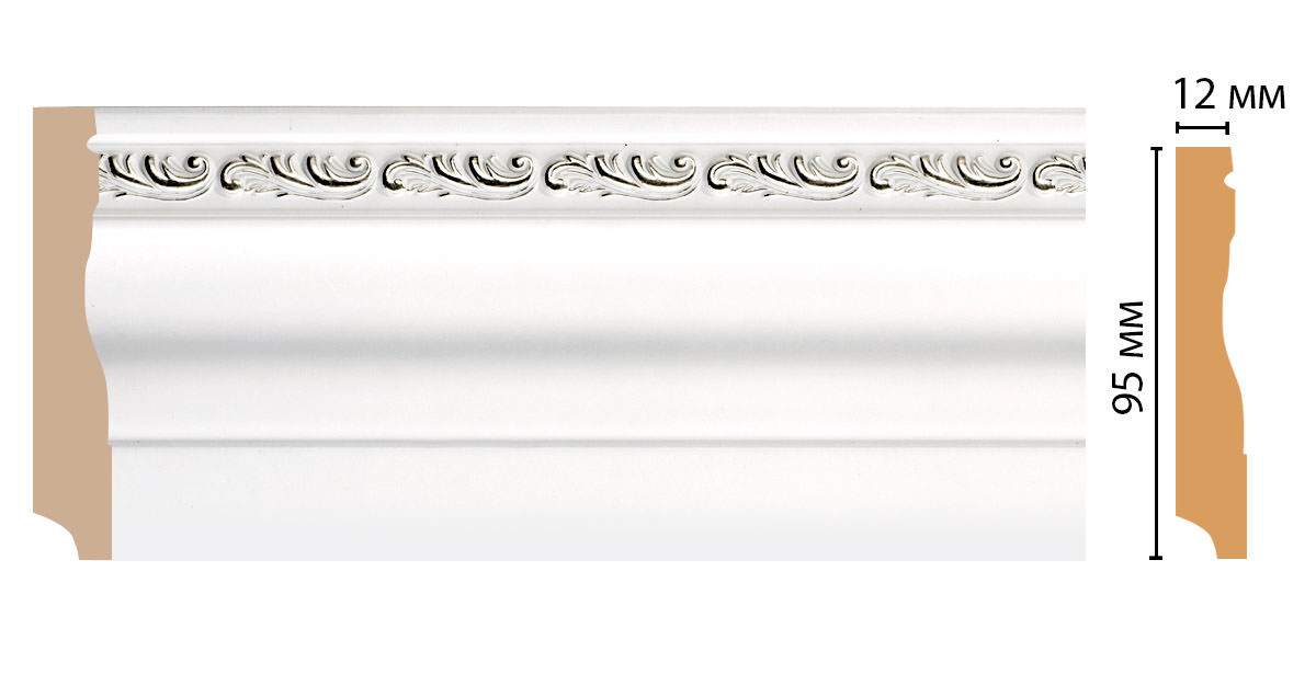 Плинтус напольный Decomaster 153-60 ДМ, 95x12x2400 мм Плинтус напольный Decomaster 153-60 ДМ, 95x12x2400 мм