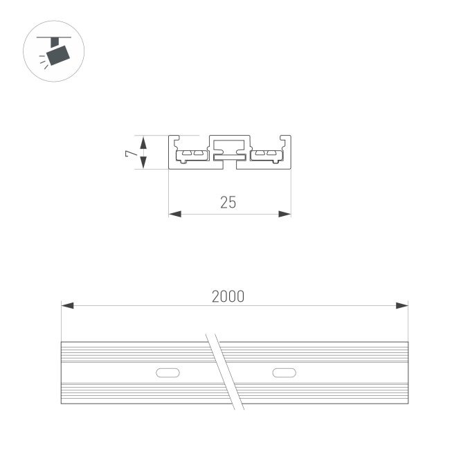 Трек MAG-VIBE-TRACK-257-2000 (WH-BK), Arlight, 053254, изображение 2 Трек MAG-VIBE-TRACK-257-2000 (WH-BK), Arlight, 053254, изображение 2