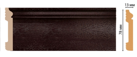 Плинтус напольный Decomaster D005-433ДМ, 79x13x2400 мм