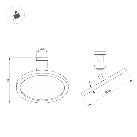 Светильник ART-APRIORI-PLATO-TURN-R160-12W Day4000 (GD, 120 deg, 48V), Arlight, 044906, изображение 4 Светильник ART-APRIORI-PLATO-TURN-R160-12W Day4000 (GD, 120 deg, 48V), Arlight, 044906, изображение 4