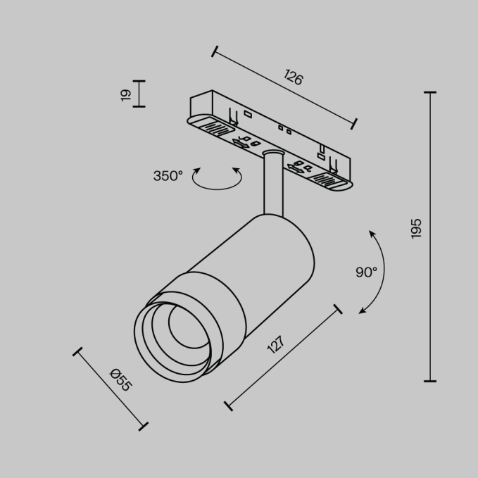 Трековый светильник Фокус Зум / Focus Zoom Trinity 4000K 20Вт 15-60°, TR198-3-20W4K-Z-W, изображение 8 Трековый светильник Фокус Зум / Focus Zoom Trinity 4000K 20Вт 15-60°, TR198-3-20W4K-Z-W, изображение 8
