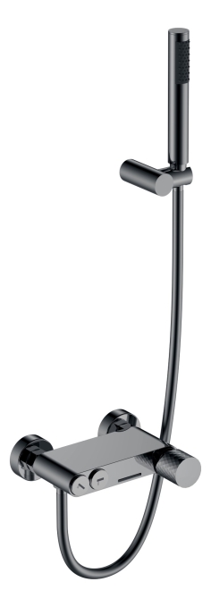 Смеситель для ванны с душем Boheme Stick 123-SGM глянцевый графит Смеситель для ванны с душем Boheme Stick 123-SGM глянцевый графит