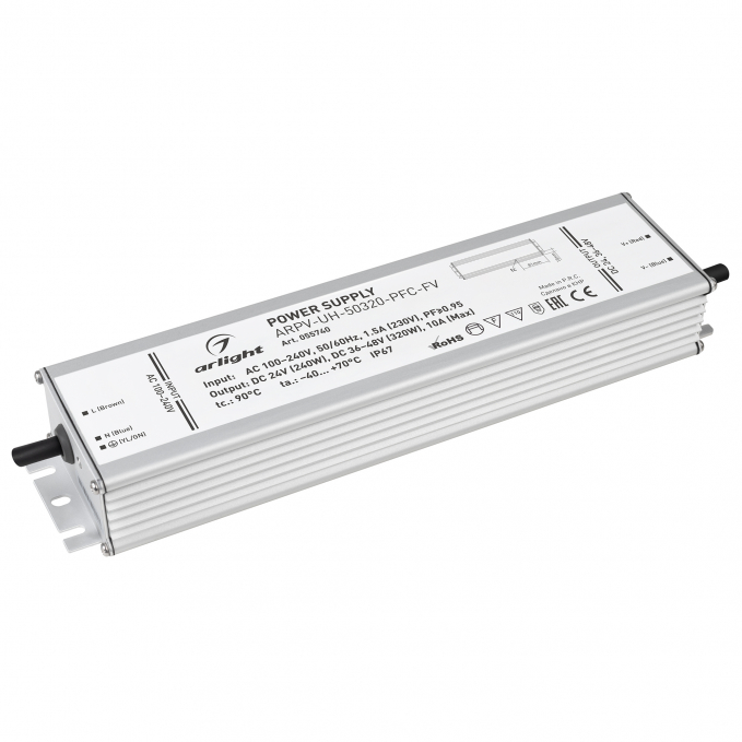 Блок питания ARPV-UH-50320-PFC-FV (24V 240W, 36-48V 320W, 10A), Arlight, 055740, изображение 1 Блок питания ARPV-UH-50320-PFC-FV (24V 240W, 36-48V 320W, 10A), Arlight, 055740, изображение 1