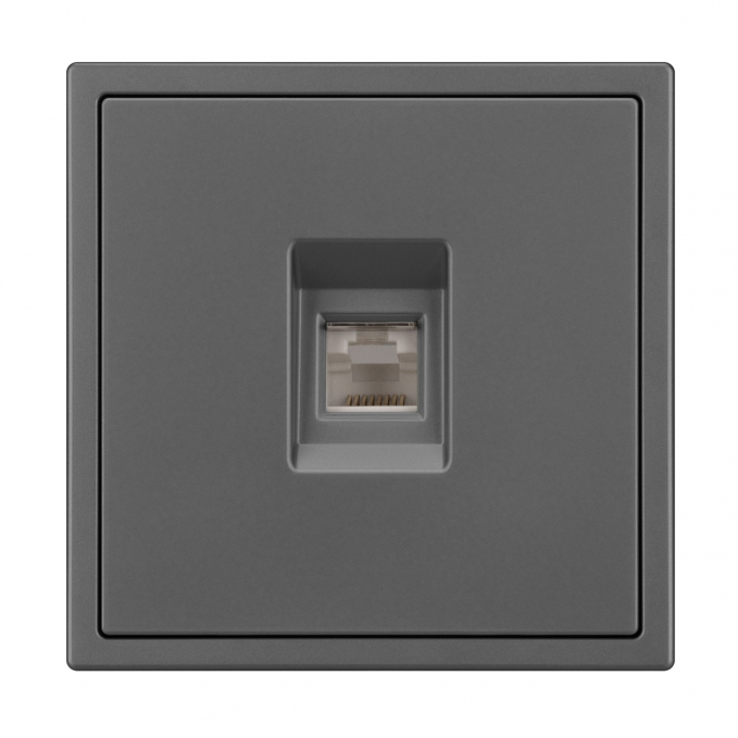 Механизм телефонной розетки SCT-NOBE-MTL1-SFPL-GR (RJ-11, 4C), Arlight, 054303, изображение 2