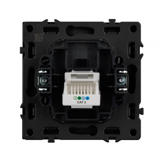 Механизм телефонной розетки SCT-NOBE-MTL1-SFPL-GR (RJ-11, 4C), Arlight, 054303, изображение 3