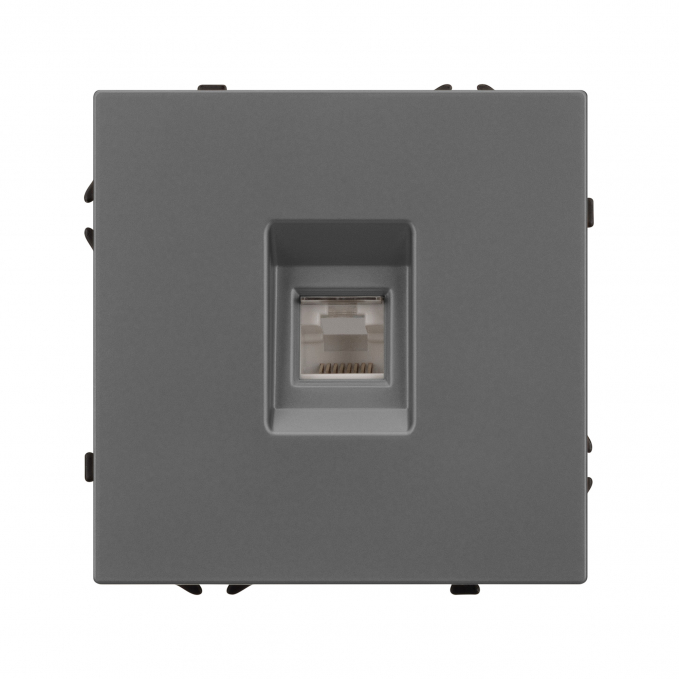 Механизм телефонной розетки SCT-NOBE-MTL1-SFPL-GR (RJ-11, 4C), Arlight, 054303, изображение 4
