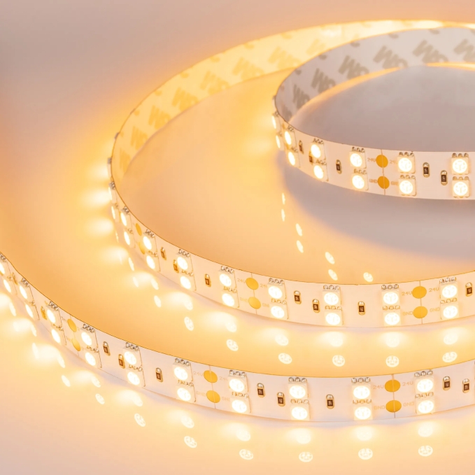Светодиодная лента RT 2-5000 24V Yellow 2x2 (5060, 600 LED, LUX), Arlight, 011263, изображение 3