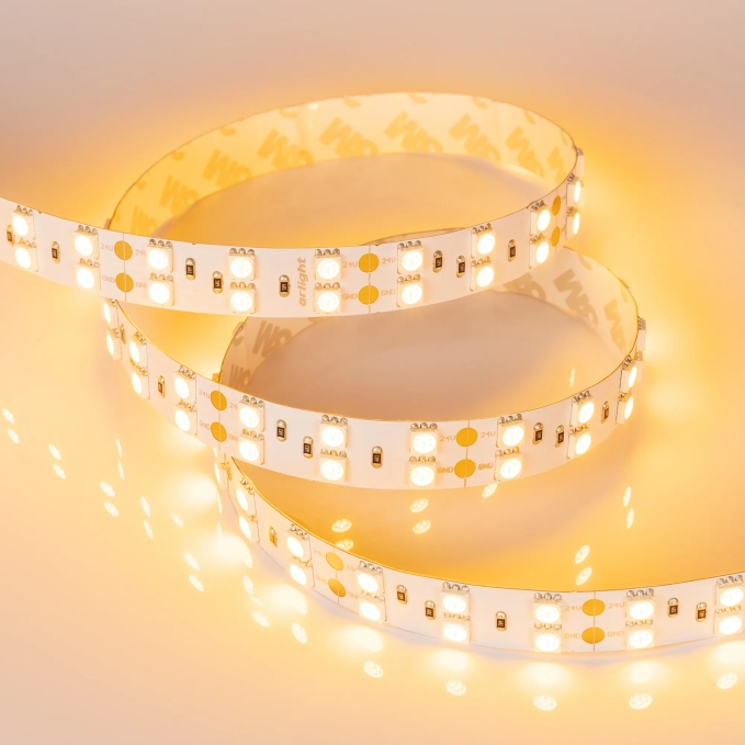 Светодиодная лента RT 2-5000 24V Yellow 2x2 (5060, 600 LED, LUX), Arlight, 011263, изображение 4