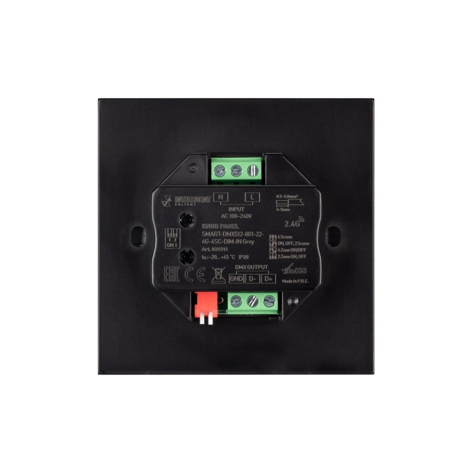 INTELLIGENT ARLIGHT Кнопочная панель SMART-DMX512-801-22-4G-4SC-DIM-IN Grey (230V, 2.4G), Arlight, 039311, изображение 2 INTELLIGENT ARLIGHT Кнопочная панель SMART-DMX512-801-22-4G-4SC-DIM-IN Grey (230V, 2.4G), Arlight, 039311, изображение 2