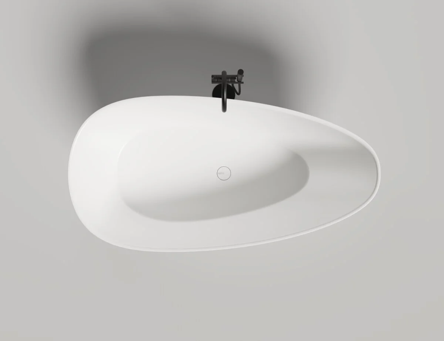 Ванна из литьевого камня Salini Paola 160x80 1015103G белая глянцевая отдельно стоящая