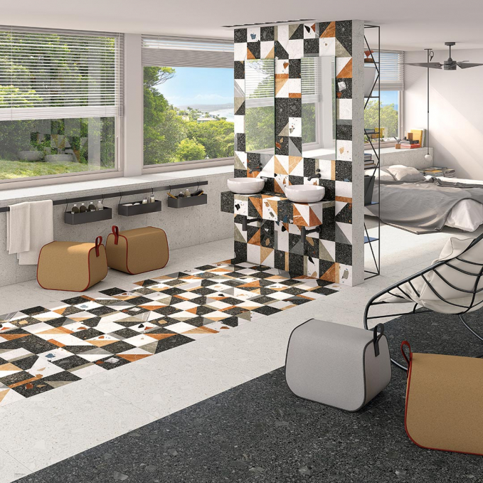 Керамогранит Arcana Ceramica Stracciatella Miscela-R Grafito 80x80 Керамогранит Arcana Ceramica Stracciatella Miscela-R Grafito 80x80