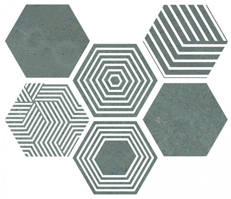Керамогранит ITT Ceramic Pier17 Hexa Turquoise 23.2x26.7