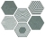 Керамогранит ITT Ceramic Pier17 Hexa Turquoise 23.2x26.7