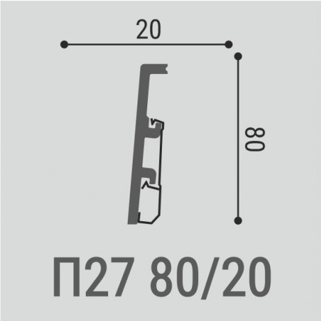 Плинтус Bello Deco П27 80-20 Плинтус Bello Deco П27 80-20