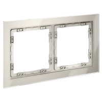 Рамка стеклянная VOLTUM S70 на 2 поста, (кашемир, стекло), Voltum, VLS110203 Рамка стеклянная VOLTUM S70 на 2 поста, (кашемир, стекло), Voltum, VLS110203