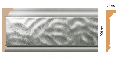 Карниз, плинтус потолочный Decomaster D215-375, 100x25x2400 мм