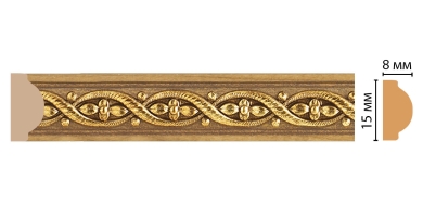Молдинг Decomaster 130-4 ДМ, 15x8x2400 мм
