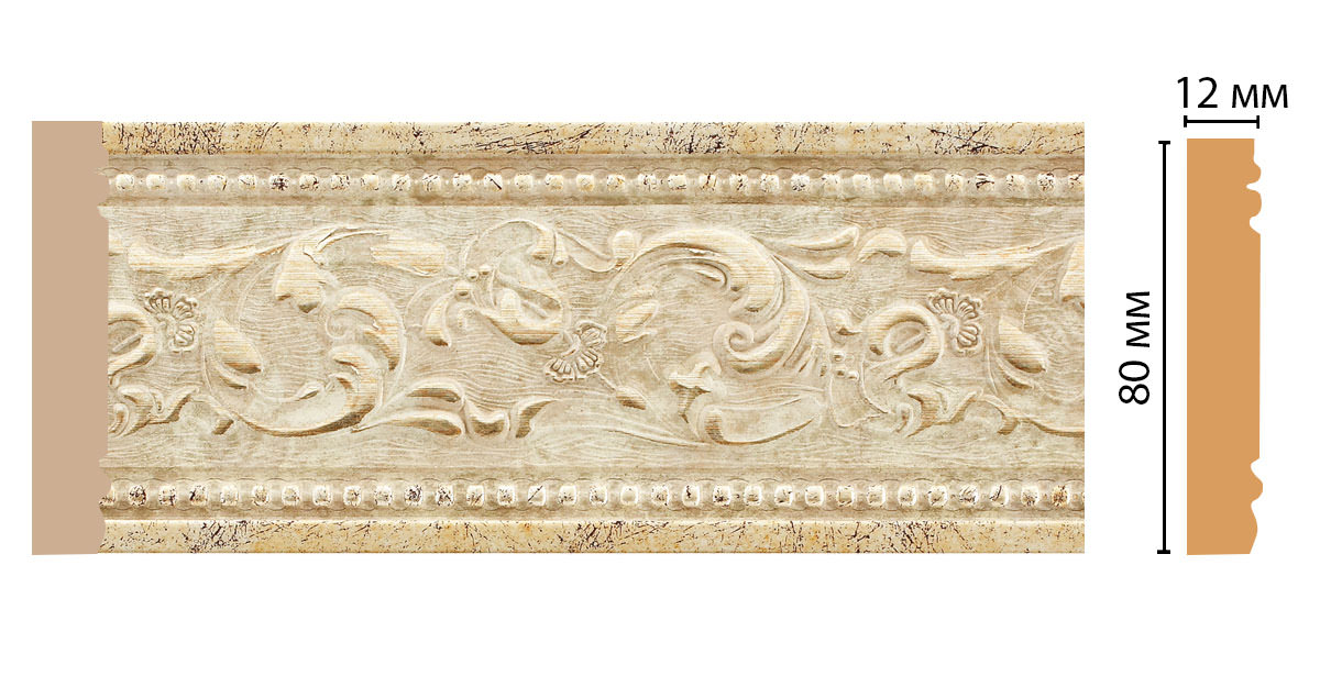 Молдинг Decomaster 150-553 ДМ, 80x12x2400 мм Молдинг Decomaster 150-553 ДМ, 80x12x2400 мм