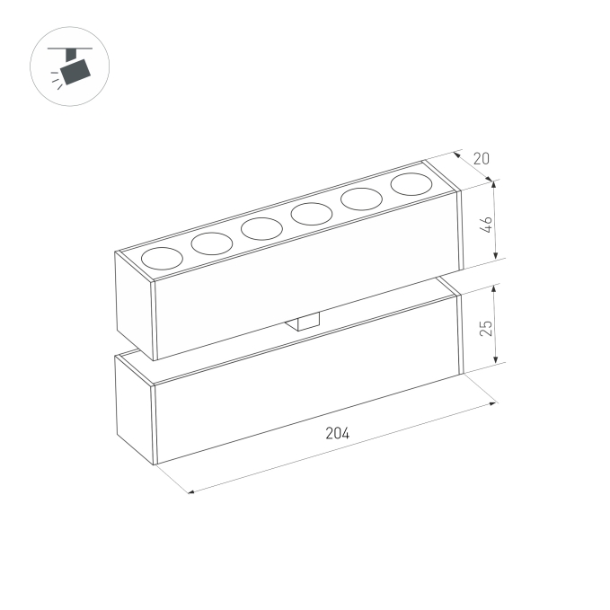 Светильник MAG-DOTS-FOLD-25-S200-6W Warm3000 (BK, 30 deg, 24V), Arlight, 034217, изображение 2 Светильник MAG-DOTS-FOLD-25-S200-6W Warm3000 (BK, 30 deg, 24V), Arlight, 034217, изображение 2