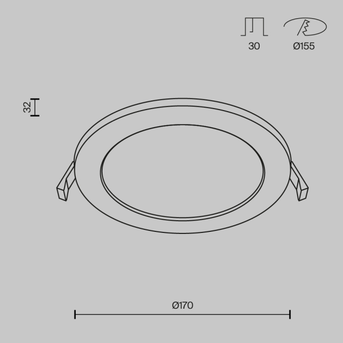 Встраиваемый светильник Фокус / FOCUS LED 12 Вт 4000 К 50°, C053CL-L12W4K-W-B, изображение 7 Встраиваемый светильник Фокус / FOCUS LED 12 Вт 4000 К 50°, C053CL-L12W4K-W-B, изображение 7