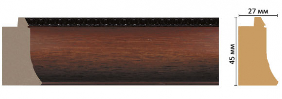 Багет Decomaster FM18-4, 45x27x2850 мм Багет Decomaster FM18-4, 45x27x2850 мм