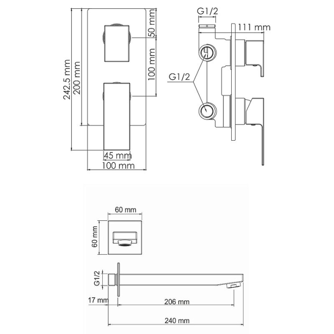 Душевая система WasserKRAFT A172071 Душевая система WasserKRAFT A172071