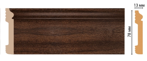Плинтус напольный Decomaster D005-438ДМ, 79x13x2400 мм