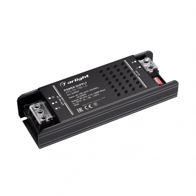 Блок питания ATS-24-100-LS (24V, 4.1A, 100W), Arlight, 049063, изображение 1