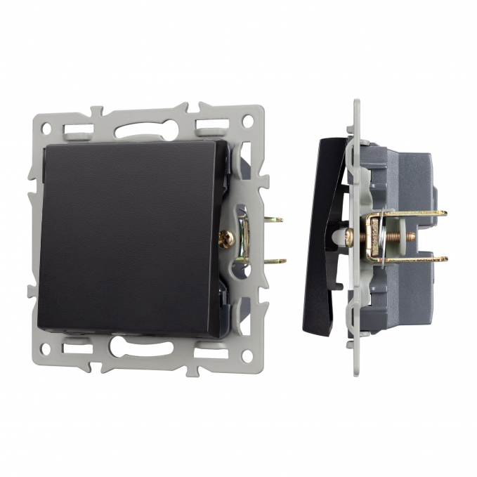 Механизм выключателя одноклавишный проходной SWT-MKP1-PL-BK (250V, 16A), Arlight, 043715, изображение 1 Механизм выключателя одноклавишный проходной SWT-MKP1-PL-BK (250V, 16A), Arlight, 043715, изображение 1