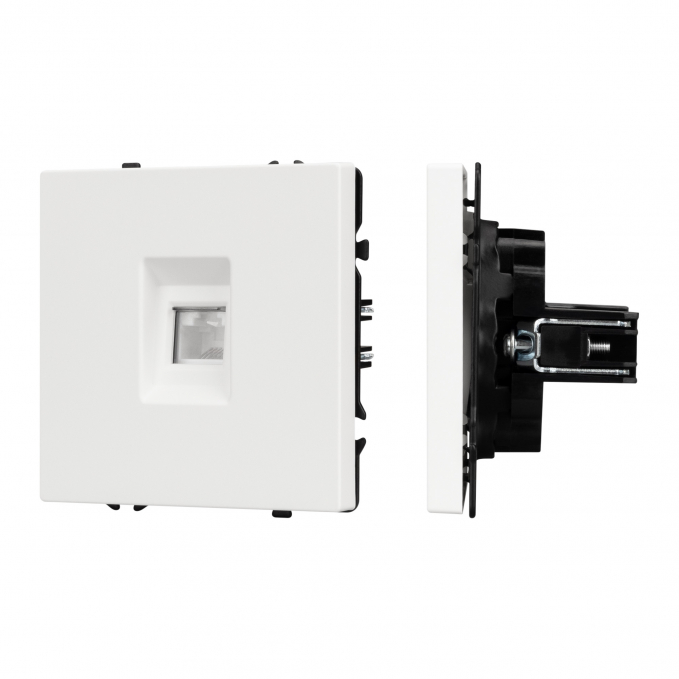 Механизм компьютерной розетки SCT-NOBE-MPC1-SFPL-WH (RJ-45, CAT6), Arlight, 054304, изображение 1