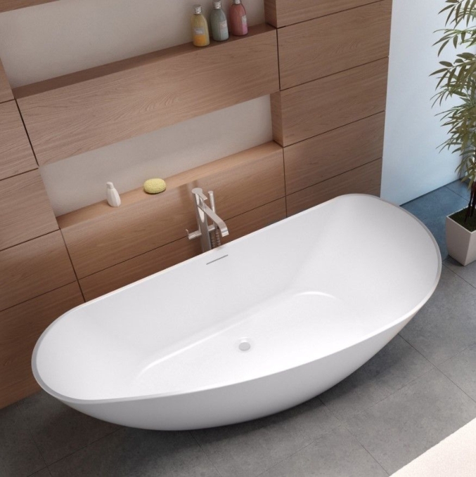 Ванна из искусственного камня Riho Granada 170x80 L B120001105 белая отдельно стоящая Ванна из искусственного камня Riho Granada 170x80 L B120001105 белая отдельно стоящая