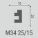 Молдинг Bello Deco М34 25-15 Молдинг Bello Deco М34 25-15