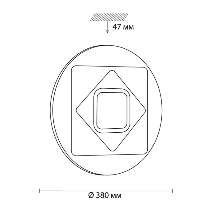 Светильник LED 48Вт 3000-6500K D380 IP43 пульт ДУ/RGB/LampSmart COVA COLOR SN 000 СОНЕКС 3037/DL, схема товара Светильник LED 48Вт 3000-6500K D380 IP43 пульт ДУ/RGB/LampSmart COVA COLOR SN 000 СОНЕКС 3037/DL, схема товара