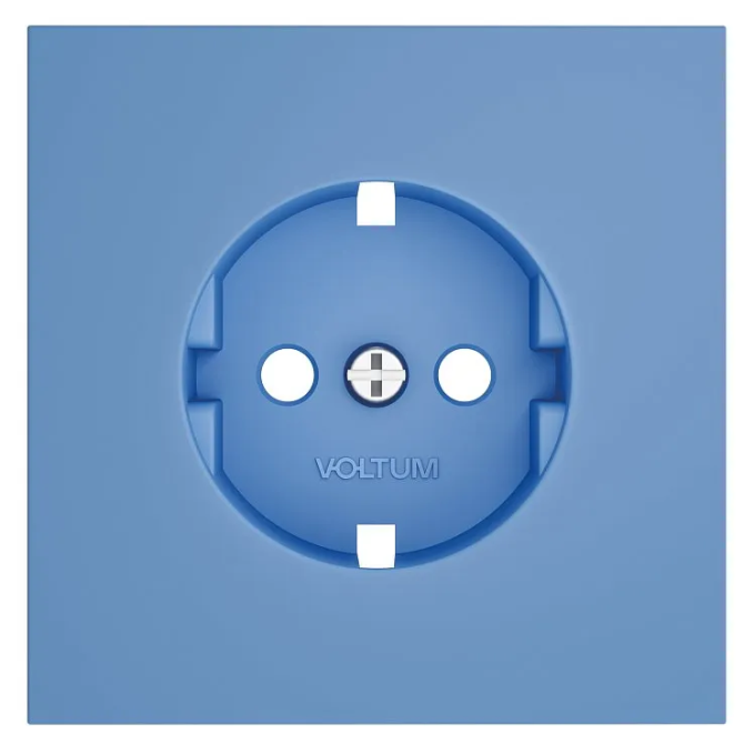 Накладка для розетки с заземлением, S70 (деним), Voltum, VLS000615 Накладка для розетки с заземлением, S70 (деним), Voltum, VLS000615