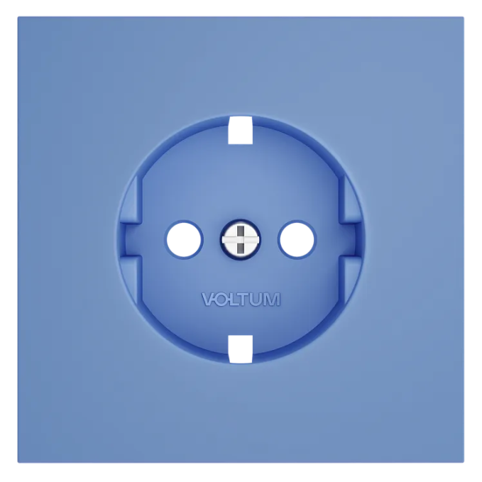 Накладка для розетки с заземлением, S70 (деним), Voltum, VLS000615 Накладка для розетки с заземлением, S70 (деним), Voltum, VLS000615