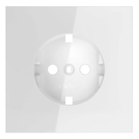 Накладка для розетки с заземлением, S70 (белый глянцевый), Voltum, VLS000601