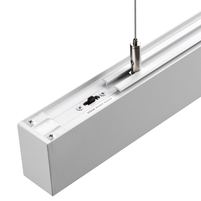 Светильник линейный светодиод. с переключ. цв. температуры IP20 LED 20W 220-240V 3000К/4000К/6000К FATTO OVER NT25 068 NOVOTECH 359602, дополнительный ракурс