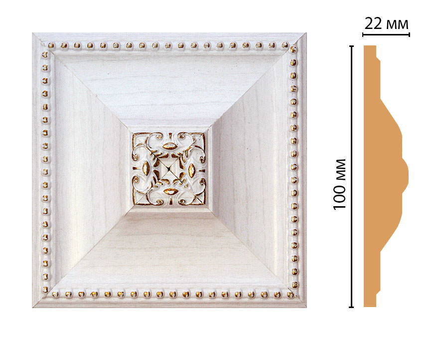 Вставка цветная Decomaster D209-118, 100x100x22 мм Вставка цветная Decomaster D209-118, 100x100x22 мм
