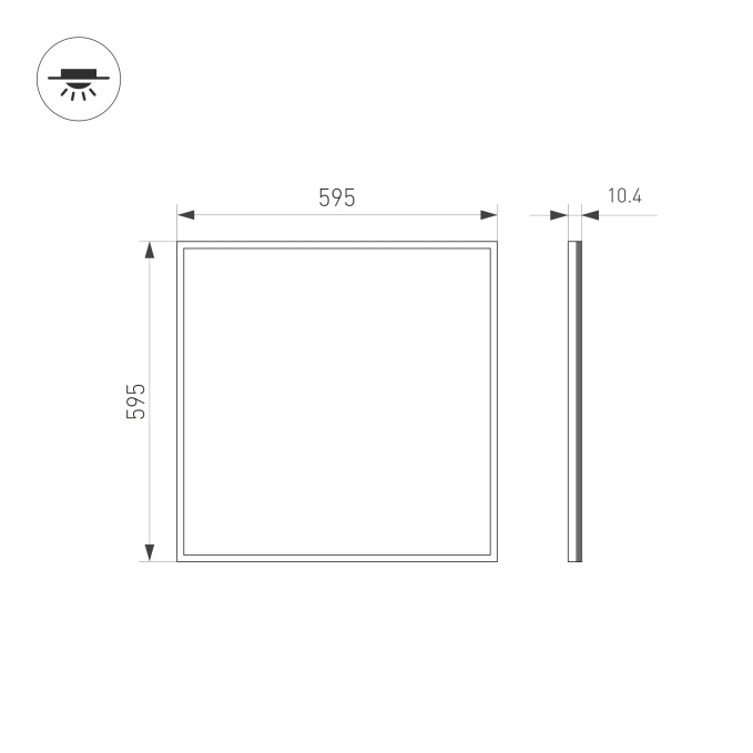 Панель IM-S600x600-40W Day4000 (WH, 120 deg, 230V), Arlight, 023145(2)