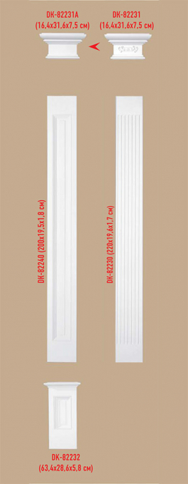 Капитель Decomaster DK-82231A, 164x316x75 мм Капитель Decomaster DK-82231A, 164x316x75 мм