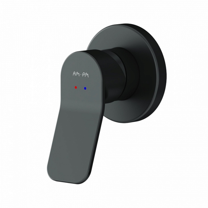 Встраиваемая душевая система AM.PM X-Joy FB85A2R002 черная: тропический верхний душ Встраиваемая душевая система AM.PM X-Joy FB85A2R002 черная: тропический верхний душ