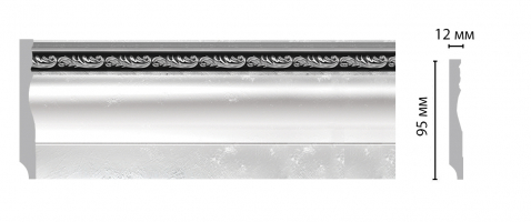Плинтус напольный Decomaster 153-63 ДМ, 95x12x2400 мм