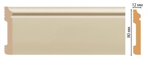 Плинтус напольный Decomaster D005-61ДМ, 79x13x2400 мм